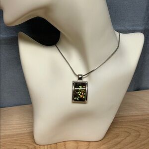 Elegant Silver and Gold Pendant Necklace